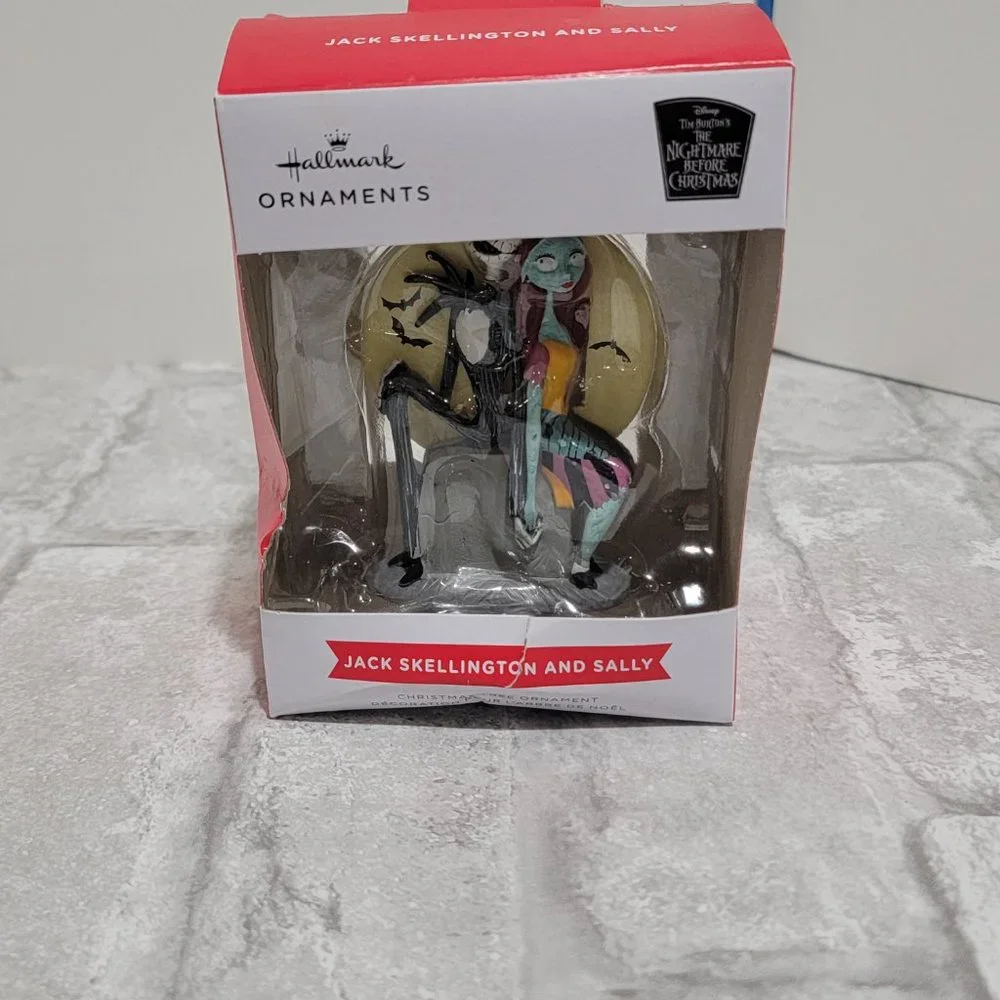 Hallmark The‎ Nightmare Before Christmas Jack & Sally On Tombstone Xmas Ornament